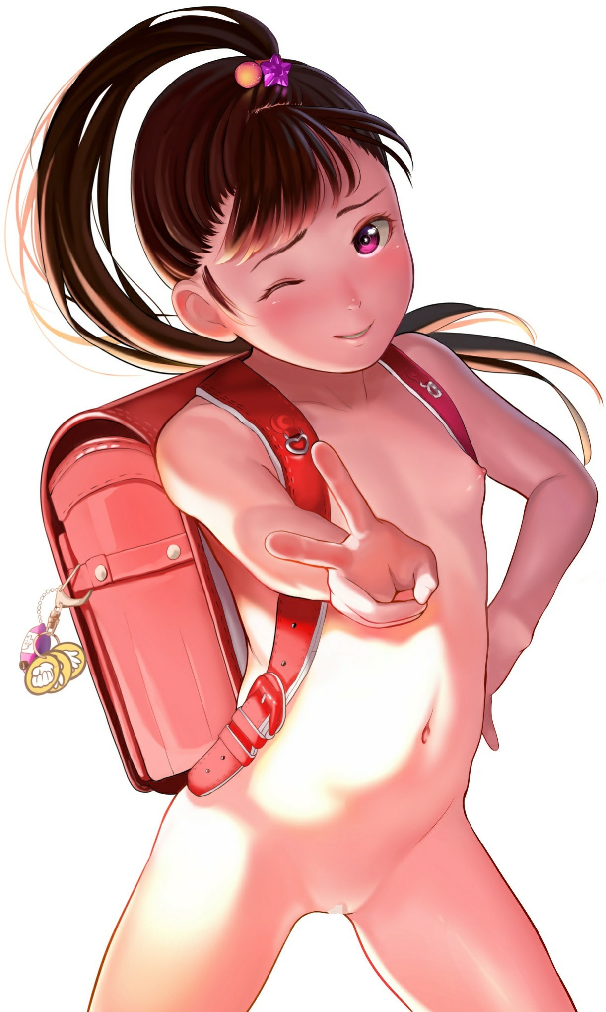 二次ロリ少女のすべすべで触ったら柔らかくて気持ちよさそうなお腹とおへその魅力を堪能する二次エロ画像-30