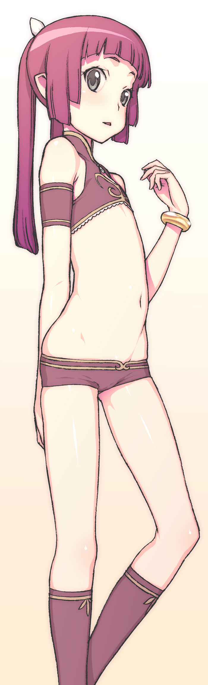 二次ロリ少女のすべすべで触ったら柔らかくて気持ちよさそうなお腹とおへその魅力を堪能する二次エロ画像-34