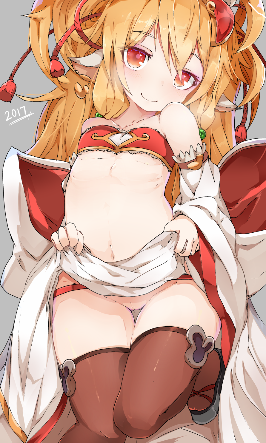 二次ロリ少女のすべすべで触ったら柔らかくて気持ちよさそうなお腹とおへその魅力を堪能する二次エロ画像-53