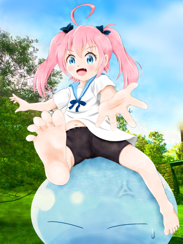 エッチなイメビでしか見ないようなバランスボールとロリ少女の組み合わせでハプニング期待の二次エロ画像-40