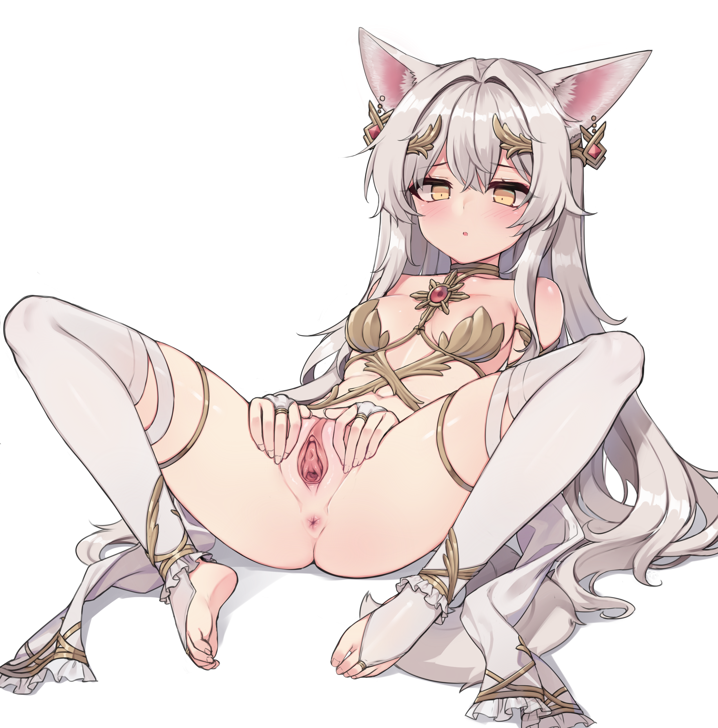 二次ロリ少女のおまんこおっぴろげロリマンくぱぁしている二次エロ画像-1