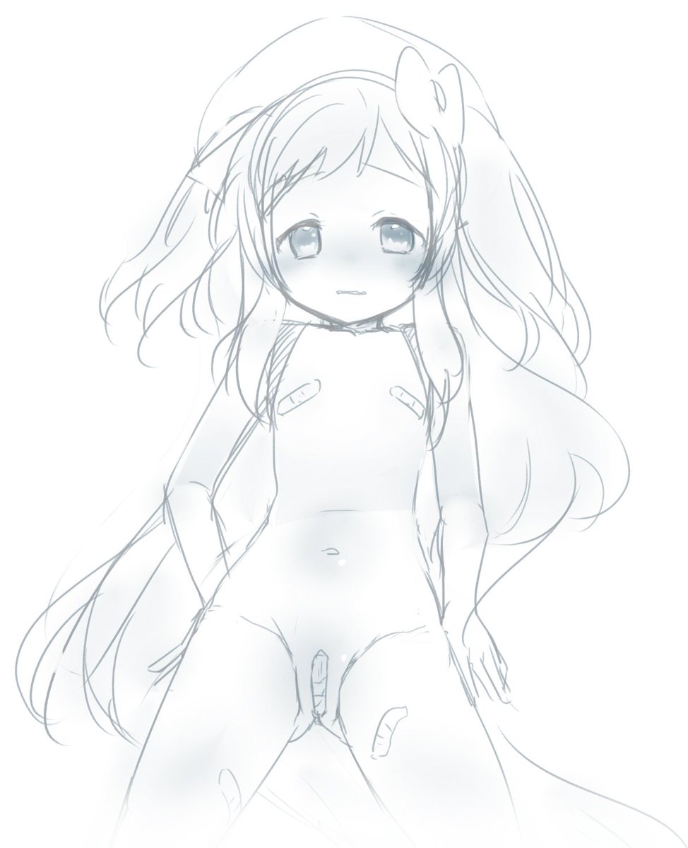 二次ロリ少女のスジがいい！つるつるロリマンスジが丸見えでエッチなスジ少女の二次エロ画像-9