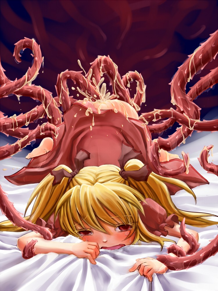 二次ロリ少女がその狭い穴には入りきらない数の触手に襲われる触手姦ロリ二次エロ画像-20