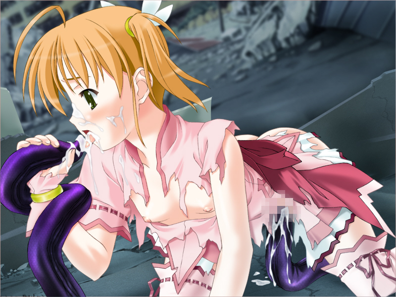 二次ロリ少女が触手生物に襲われて快楽負けしてるロリ触手姦二次エロ画像-16