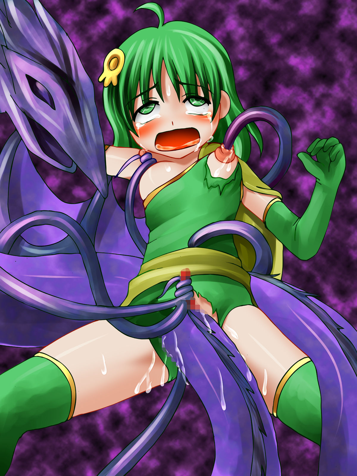 二次ロリ少女が触手生物に襲われて快楽負けしてるロリ触手姦二次エロ画像-19