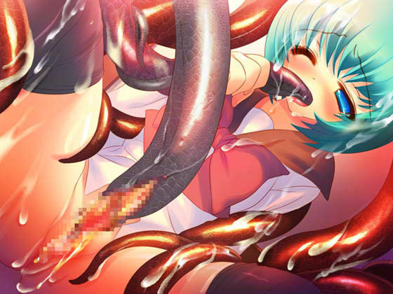 二次ロリ少女が触手に捕まってたっぷり弄ばれて悶絶中のロリ触手姦二次エロ画像-8
