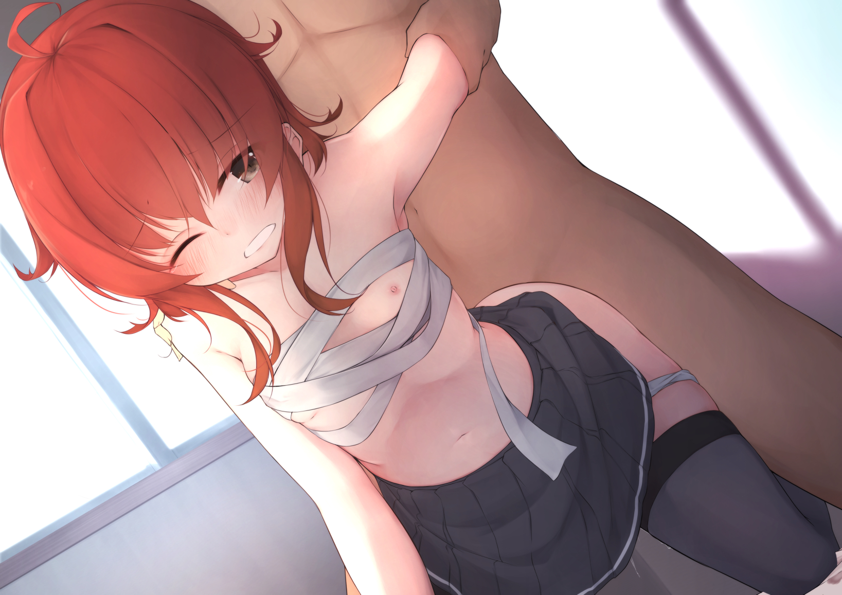 二次ロリ少女の後背位セックス、後ろから襲われて気持ちよくなってるロリ少女の二次エロ画像-35