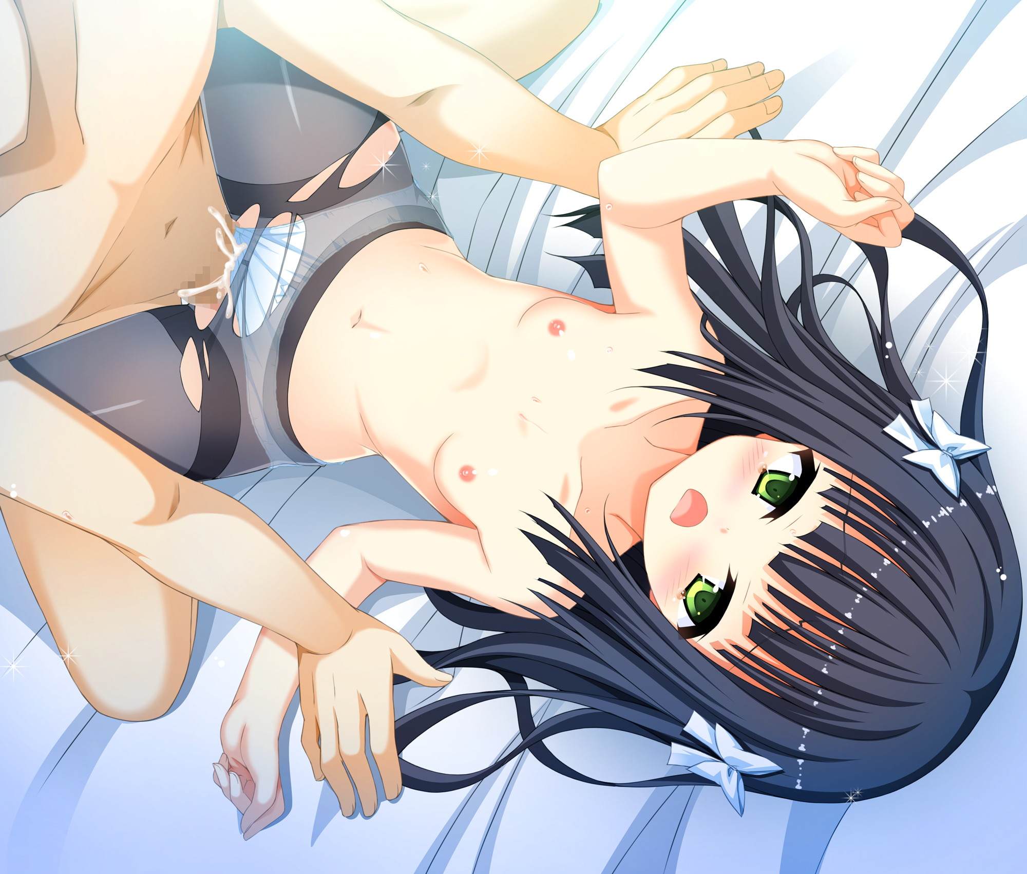 二次ロリ少女とようやく繋がれたね、って感じで正常位セックスしている二次エロ画像-32