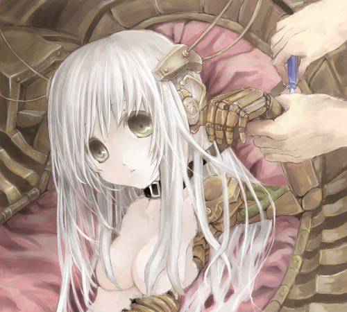 比較的メカメカしくない容姿のアンドロイド娘・機械娘の機械姦したくなるかわいい二次萌え画像-12